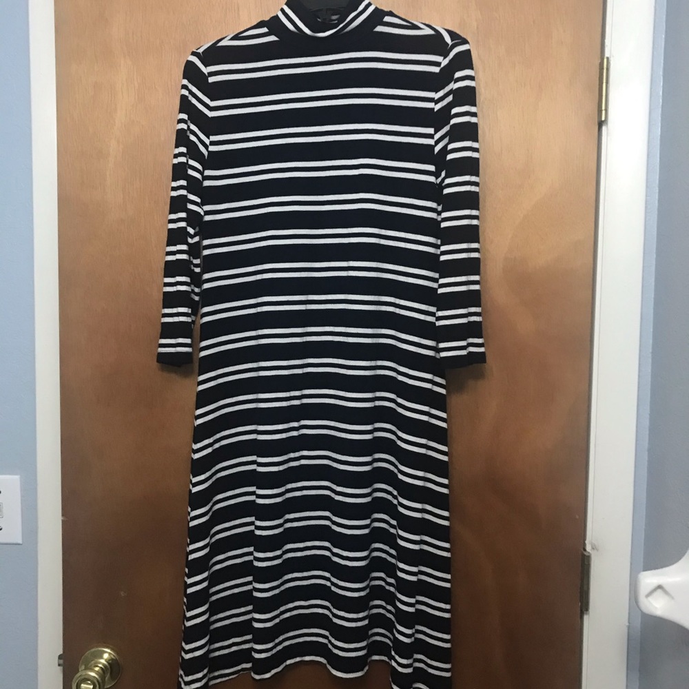 Cato’s Navy Blue Striped Dress